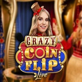 Crazy Coin Flip online game logo by Evolution on golden-bet-casino.com
