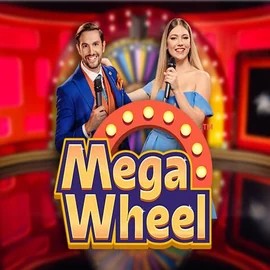 Mega Wheel slot logo by Pragmatic Play at Goldenbet Casino