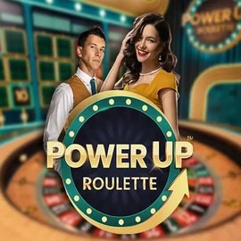 PowerUP Roulette slot logo by Pragmatic Play at Goldenbet Casino
